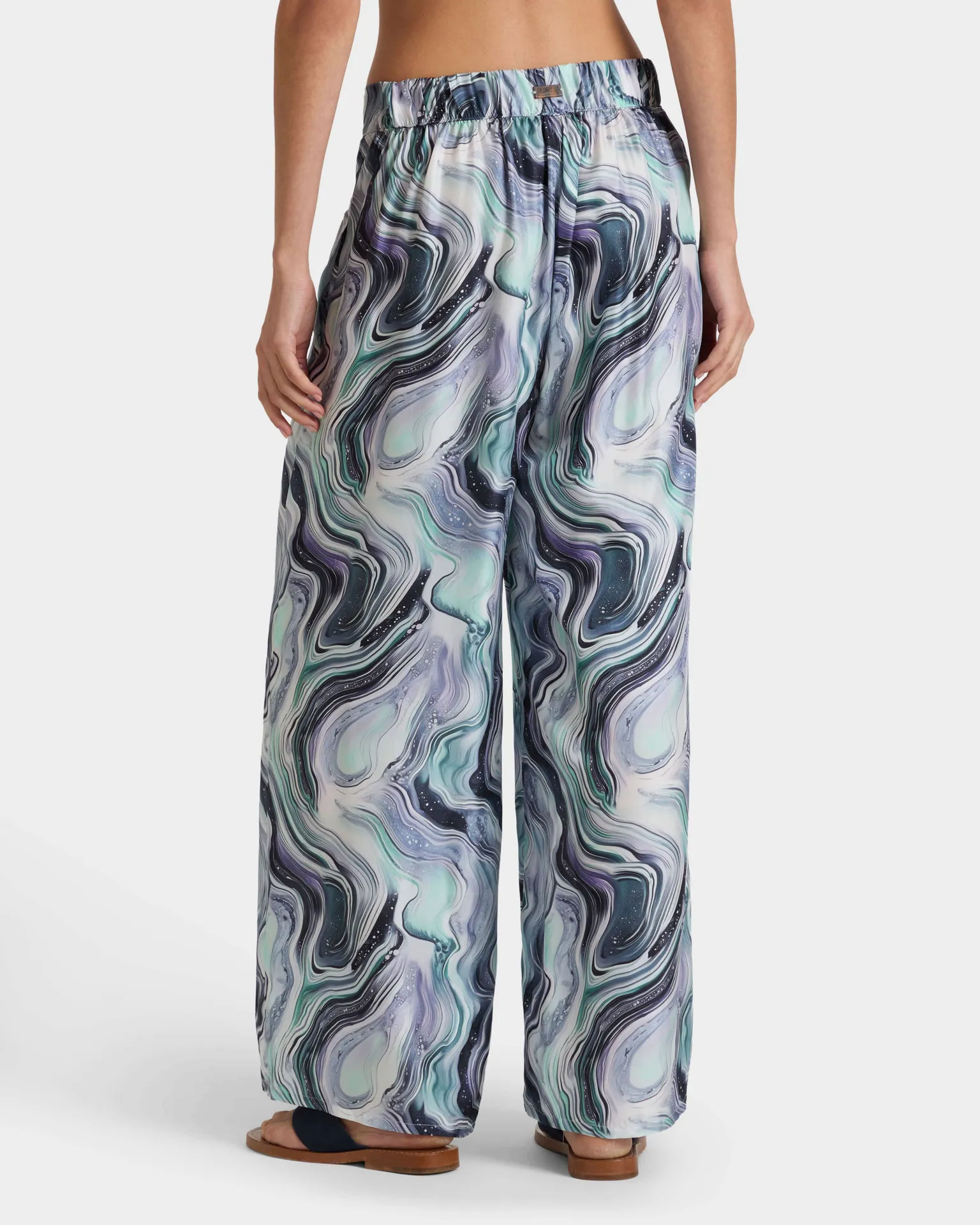 Vilebrequin - Marble Seidenhose Mit Weitem Bein Für Damen - Hose - Ling - Weiss - Größe XS – Bild 4