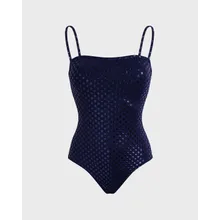 Vilebrequin - Relief Sparkling Bustier-badeanzug Für Damen - Bademode - Facette - Blau - Größe XL Vilebrequin - Relief Sparkling Bustier-badeanzug Für Damen - Bademode - Facette - Blau - Größe XL