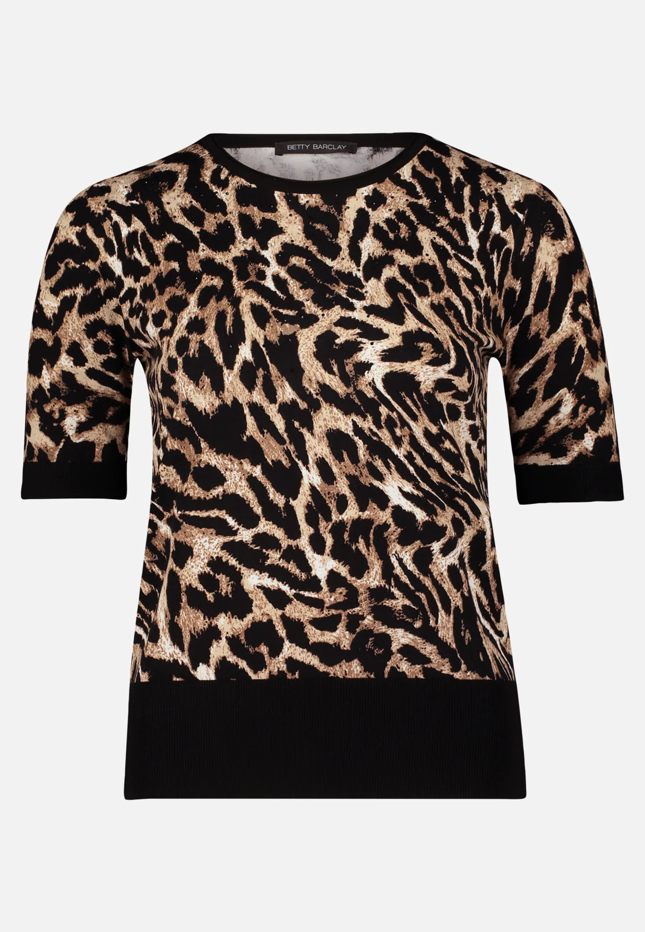 Feinstrickpullover mit Animalprint – Bild 3