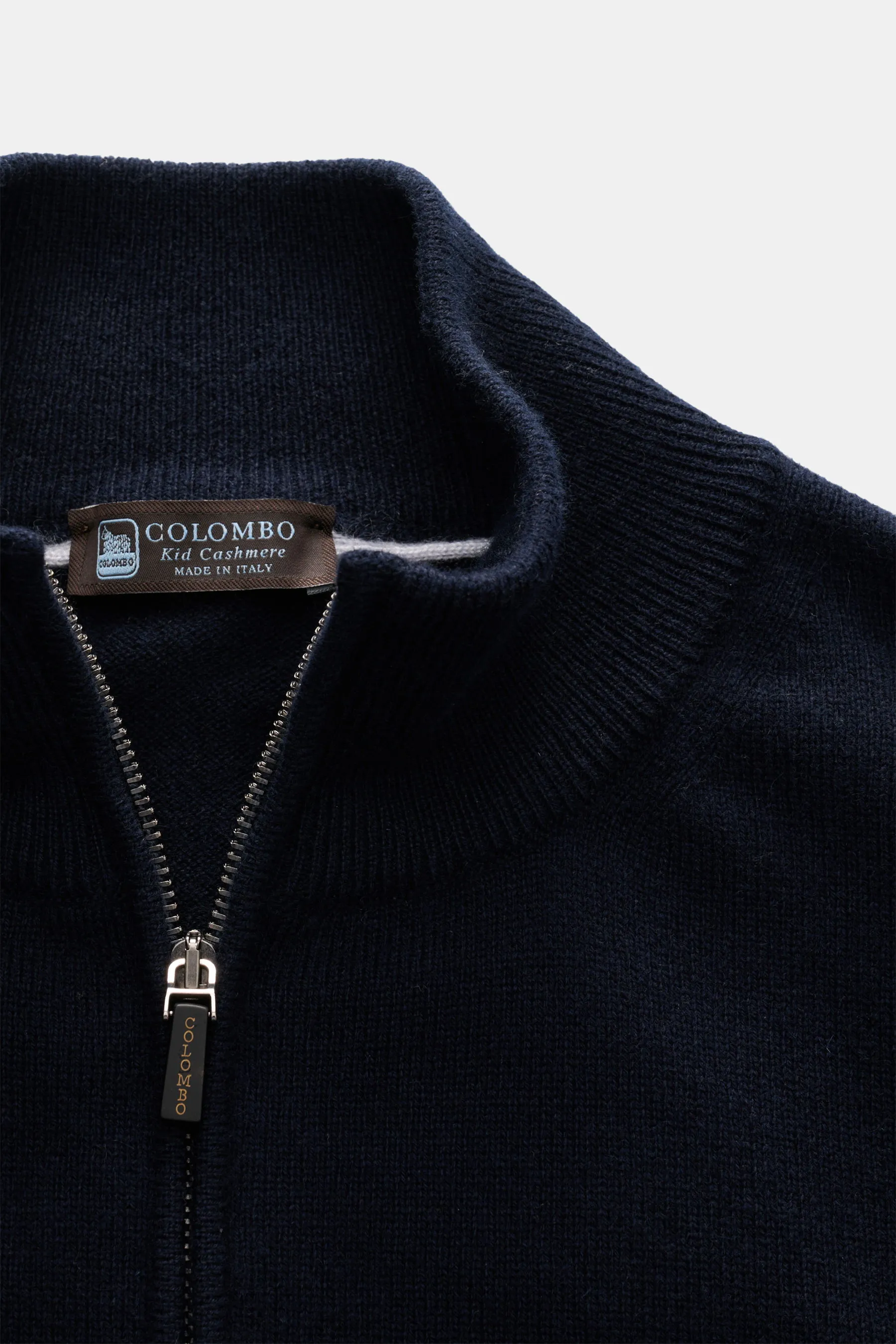 Colombo - Herren - Cashmere Strickjacke navy – Bild 2