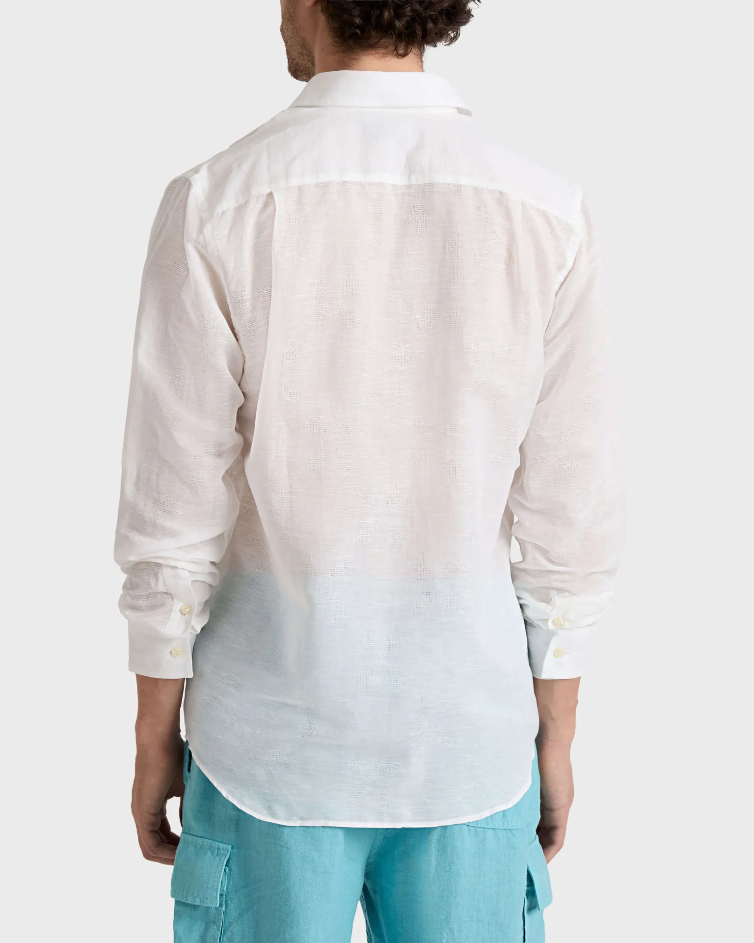 Vilebrequin - Turtle Monogram Hemd Aus Leinen Und Baumwolle Für Herren - Hemd - Caroubis - Weiss - Größe L – Bild 4