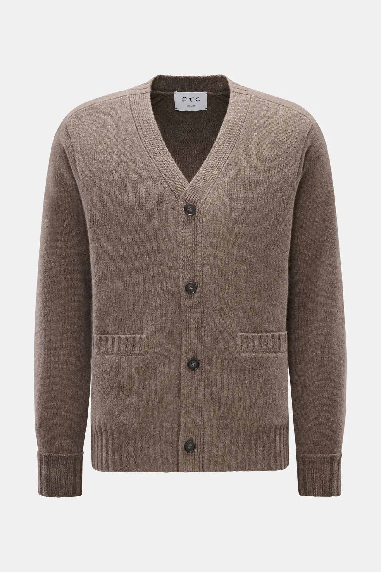 FTC - Herren - Cashmere Cardigan graubraun FTC - Herren - Cashmere Cardigan graubraun
