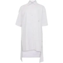 J.W.Anderson - Short Sleeve Step Hem Shirt Dress Grey/white - Größe UK 10 - weiß J.W.Anderson - Short Sleeve Step Hem Shirt Dress Grey/white - Größe UK 10 - weiß
