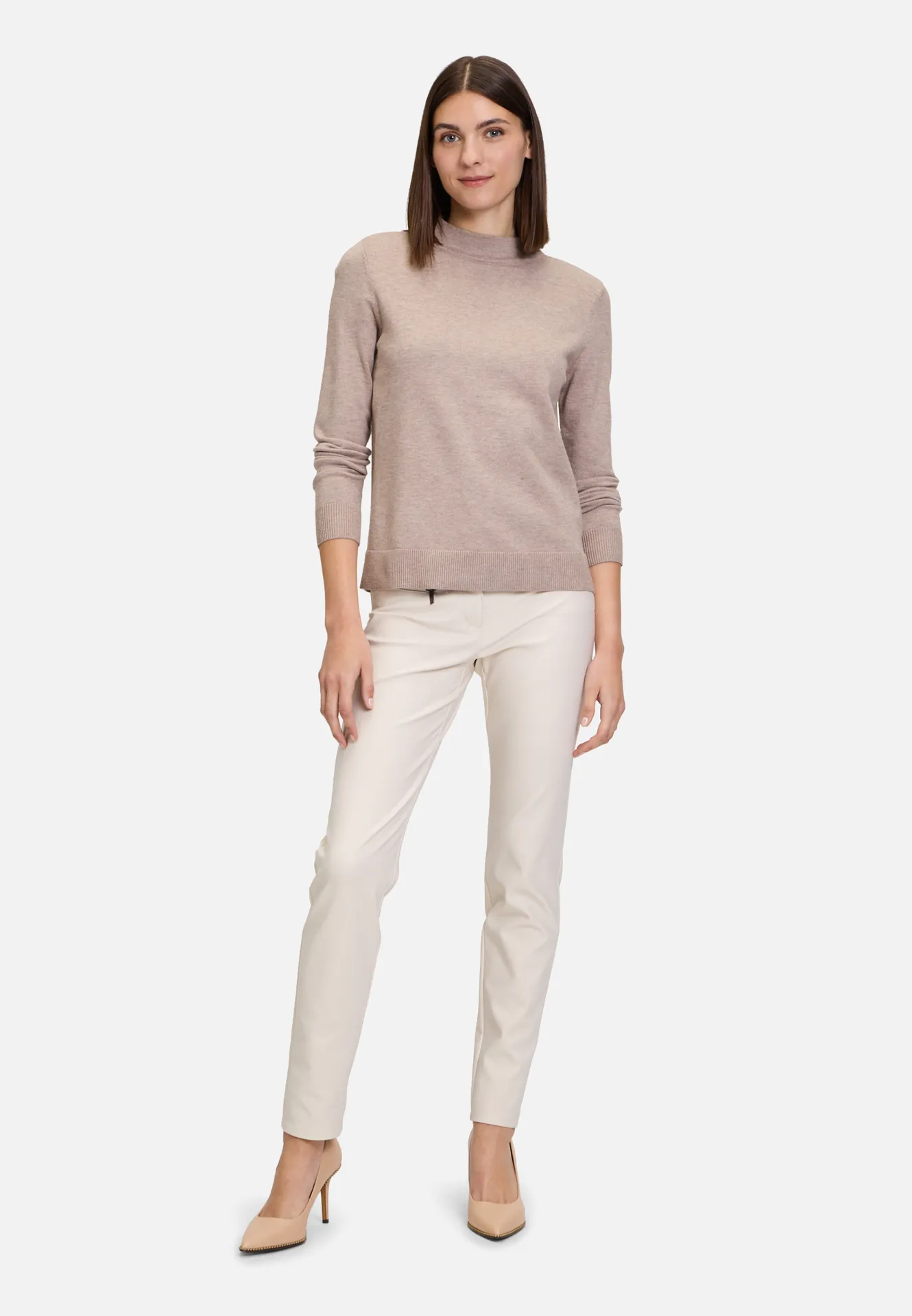 Basic-Strickpullover mit Stehkragen – Bild 2