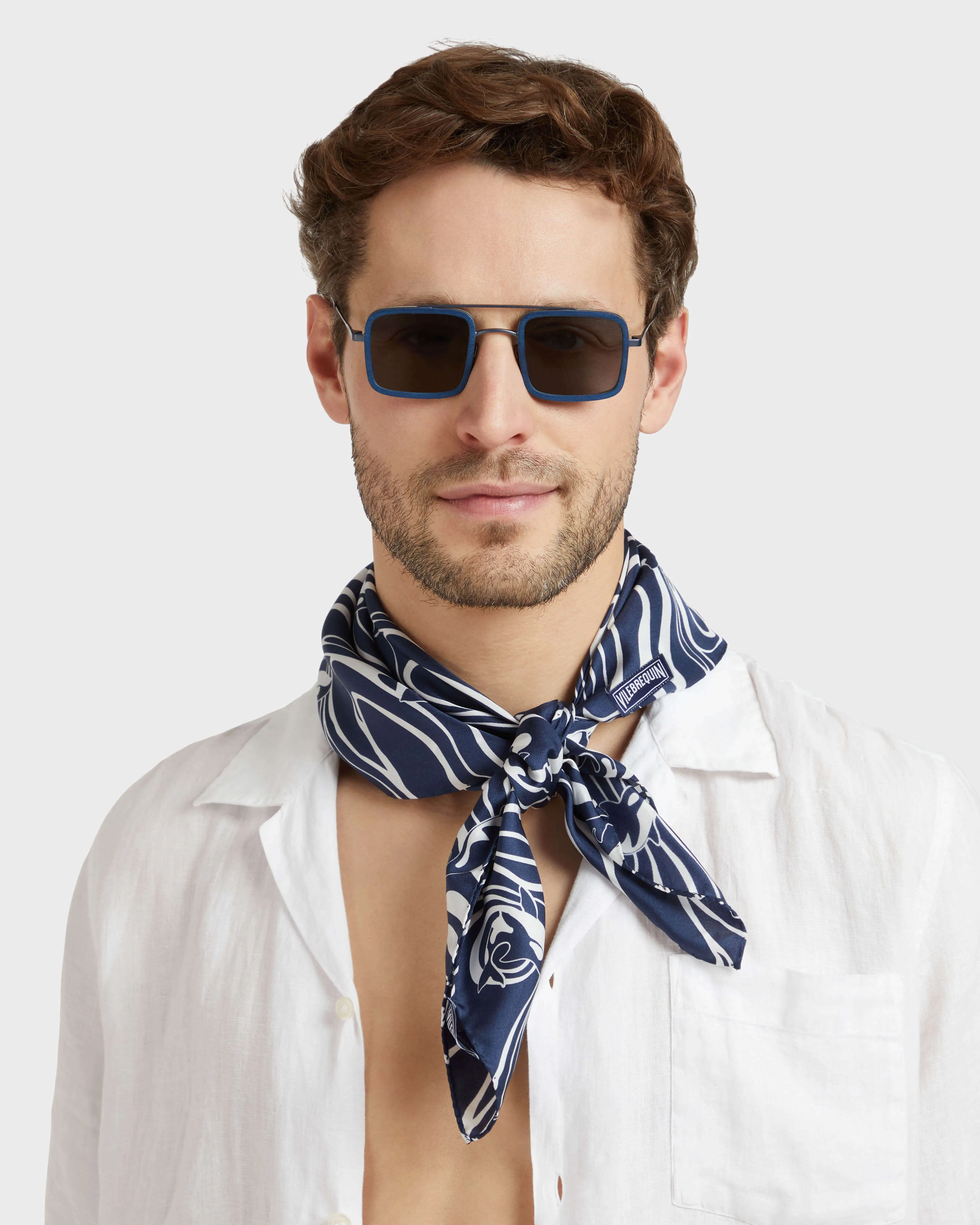 Vilebrequin - Waves Unisex-schal - Halstuch - Carre65 - Blau - Größe OSFA – Bild 4