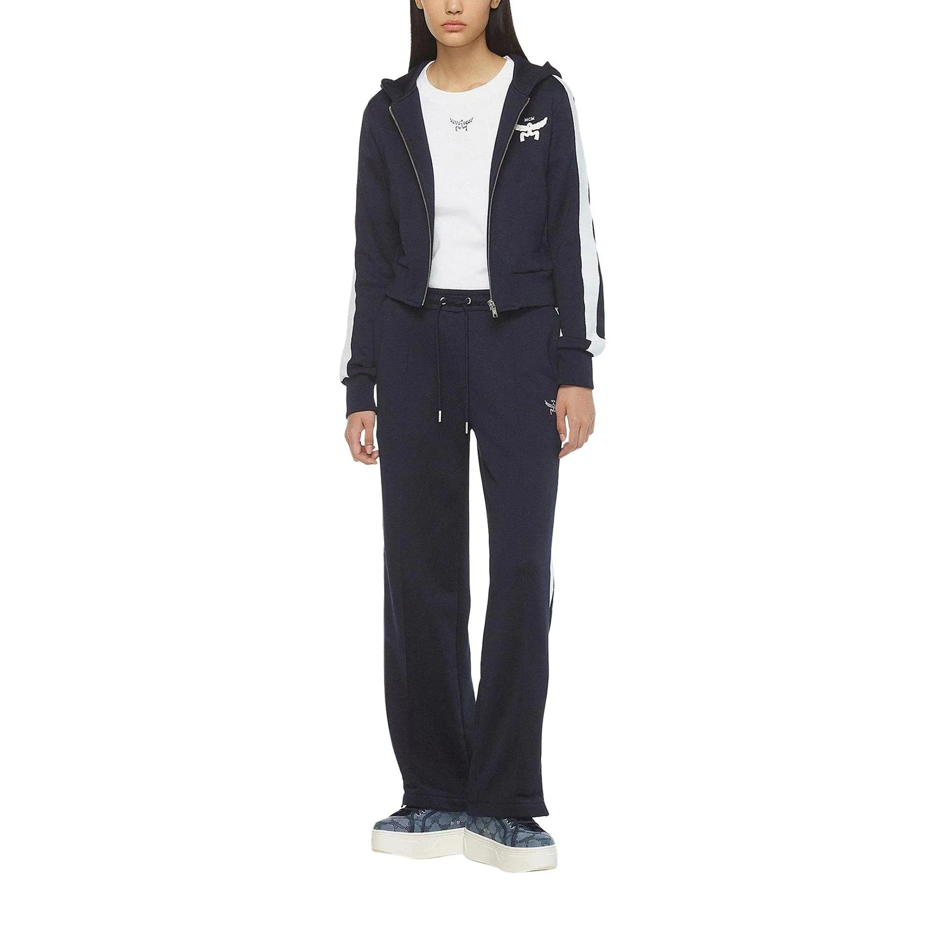 MCM - Kapuzenpulli Essential aus Frottee mit Reissversch - Größe L - blau – Bild 3