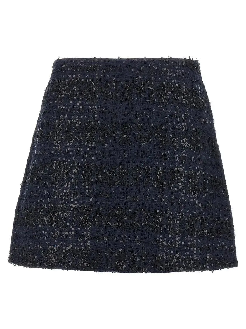 Rotate - %27Bouclé Mini%27 Skirt - Größe 38 - blau Rotate - %27Bouclé Mini%27 Skirt - Größe 38 - blau
