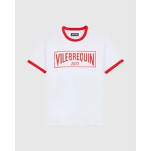 Vilebrequin - T-shirt Aus Leichtem Baumwolljersey Mit Zweifarbigem Logo Für Herren - T-shirt - Portisol - Rot - Größe M Vilebrequin - T-shirt Aus Leichtem Baumwolljersey Mit Zweifarbigem Logo Für Herren - T-shirt - Portisol - Rot - Größe M