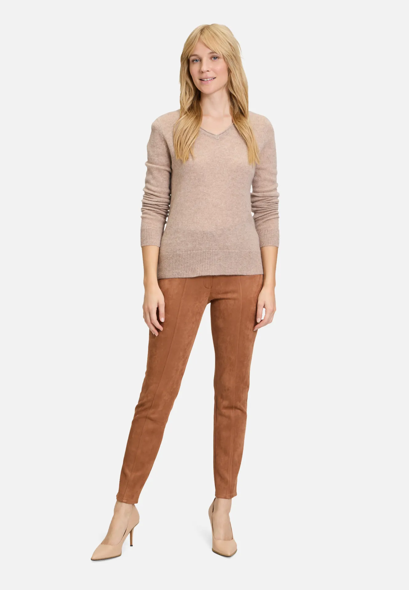 Kaschmir-Pullover mit V-Ausschnitt – Bild 2