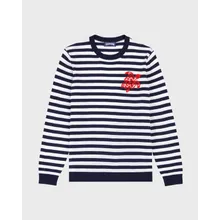 Vilebrequin - Gestreifter Baumwollpullover Mit Rundhalsausschnitt Für Herren - Pullover - Porcros - Blau - Größe XL Vilebrequin - Gestreifter Baumwollpullover Mit Rundhalsausschnitt Für Herren - Pullover - Porcros - Blau - Größe XL