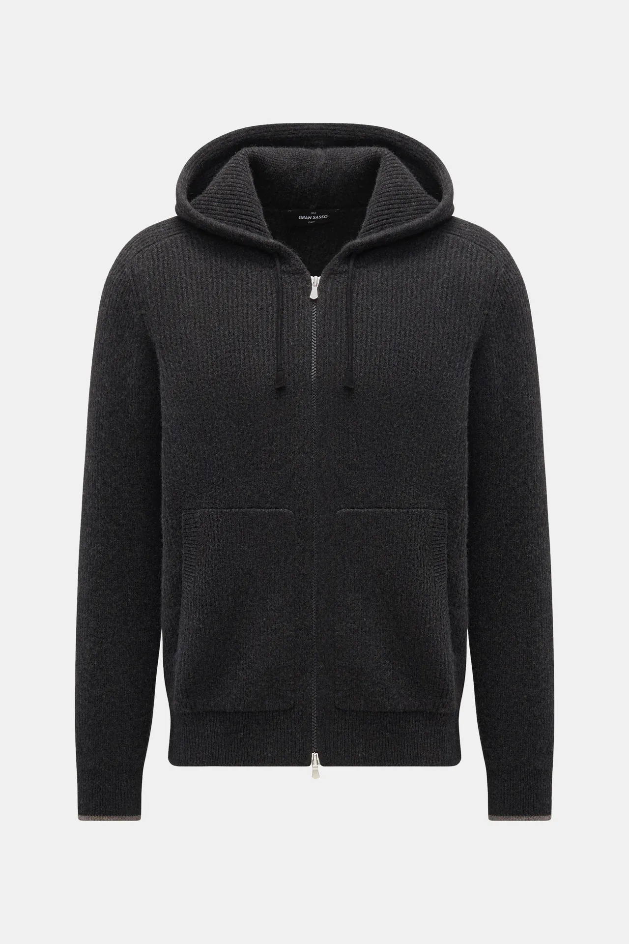 Gran Sasso - Herren - Cashmere Strickjacke dunkelgrau Gran Sasso - Herren - Cashmere Strickjacke dunkelgrau