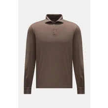 Fedeli - Herren - Jersey Longsleeve-Poloshirt %27Zero%27 graubraun Fedeli - Herren - Jersey Longsleeve-Poloshirt %27Zero%27 graubraun