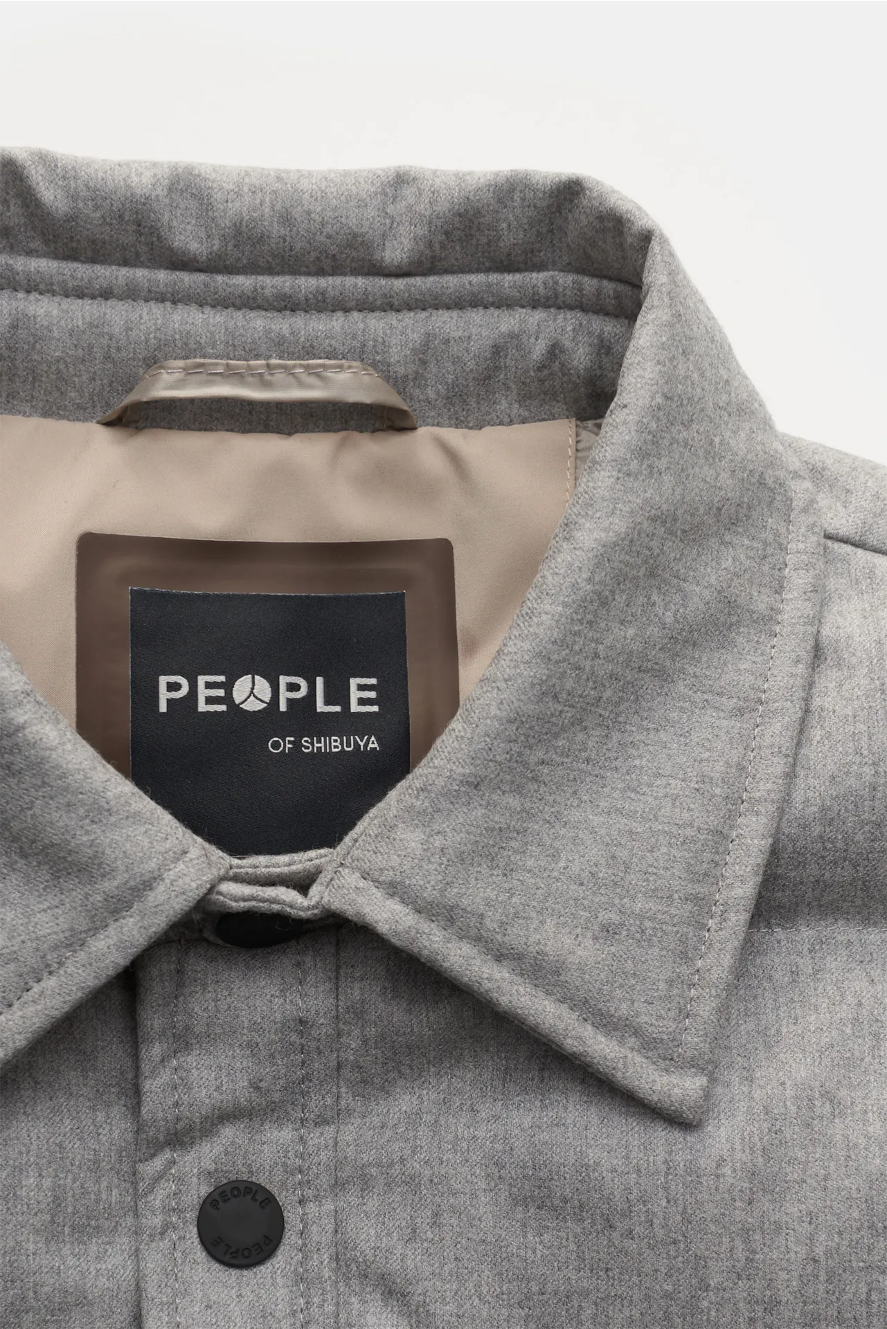 People of Shibuya - Herren - Daunen-Overshirt 'Aver' grau meliert – Bild 2