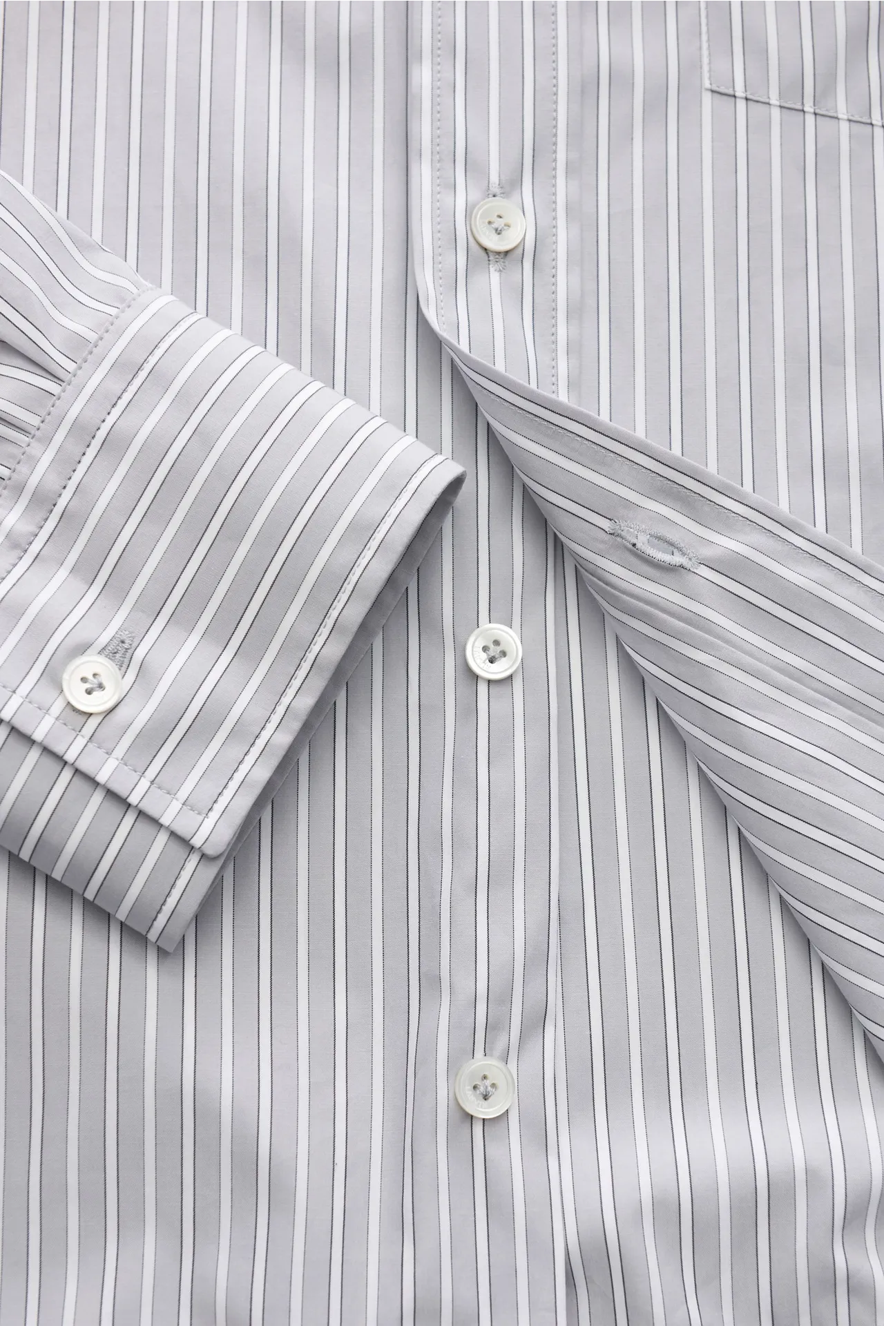 Lanvin - Herren - Casual Hemd hellgrau/weiß gestreift – Bild 3