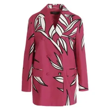 Rochas - Floral Print Blazer Jacket - Größe 42 - pink Rochas - Floral Print Blazer Jacket - Größe 42 - pink