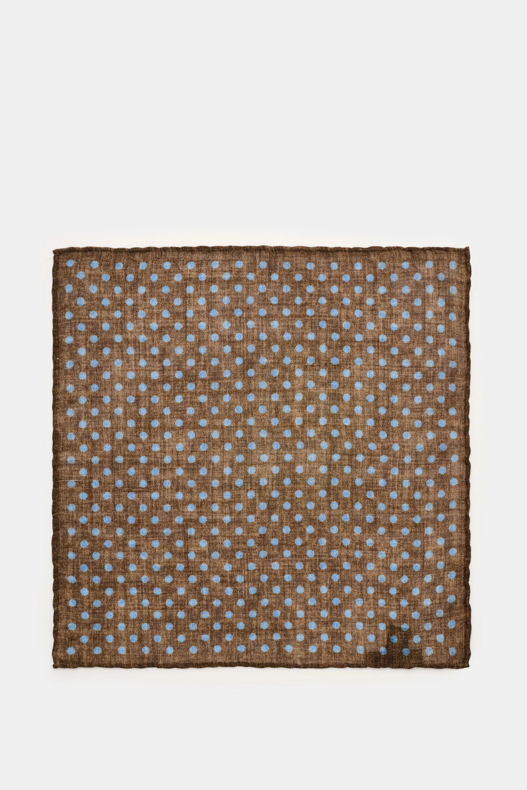 Rosi Collection - Herren - Einstecktuch braun/rauchblau gepunktet – Bild 4