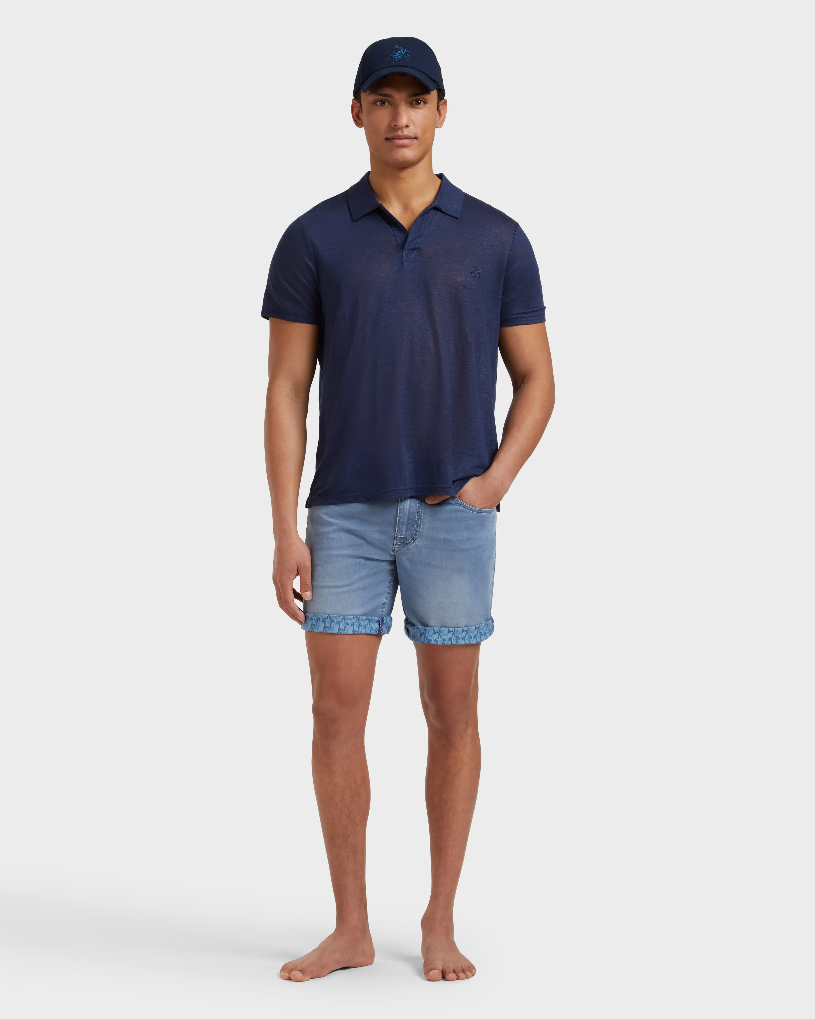 Vilebrequin - Turtles Net Denim-bermudashorts Für Herren - Bermuda - Garonne - Blau - Größe 38 – Bild 5