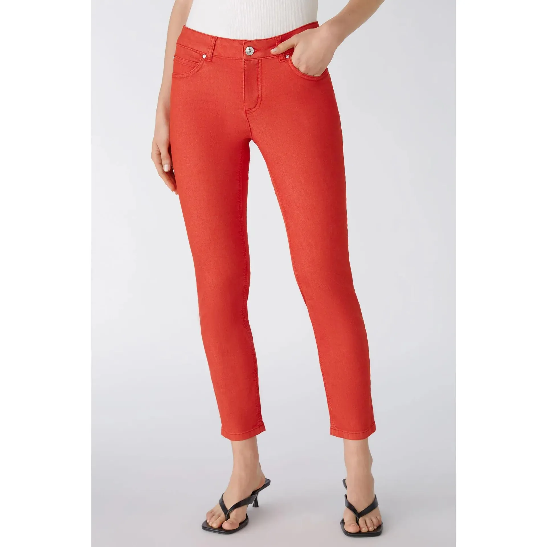 Oui - Jeggings BAXTOR cropped - Größe 46 - orange – Bild 2