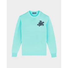 Vilebrequin - Turtle Rundhalspullover Aus Baumwolle Und Kaschmir Für Herren - Pullover - Rayol - Blau - Größe L Vilebrequin - Turtle Rundhalspullover Aus Baumwolle Und Kaschmir Für Herren - Pullover - Rayol - Blau - Größe L