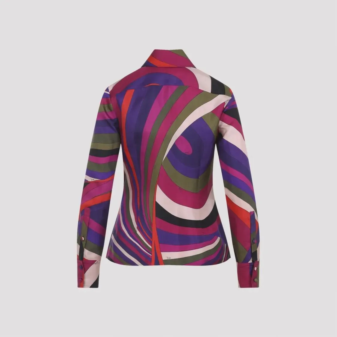 Pucci - Multicolor Silk Twill Shirt With Pointed Collar An - Größe 38 - bunt Pucci - Multicolor Silk Twill Shirt With Pointed Collar An - Größe 38 - bunt