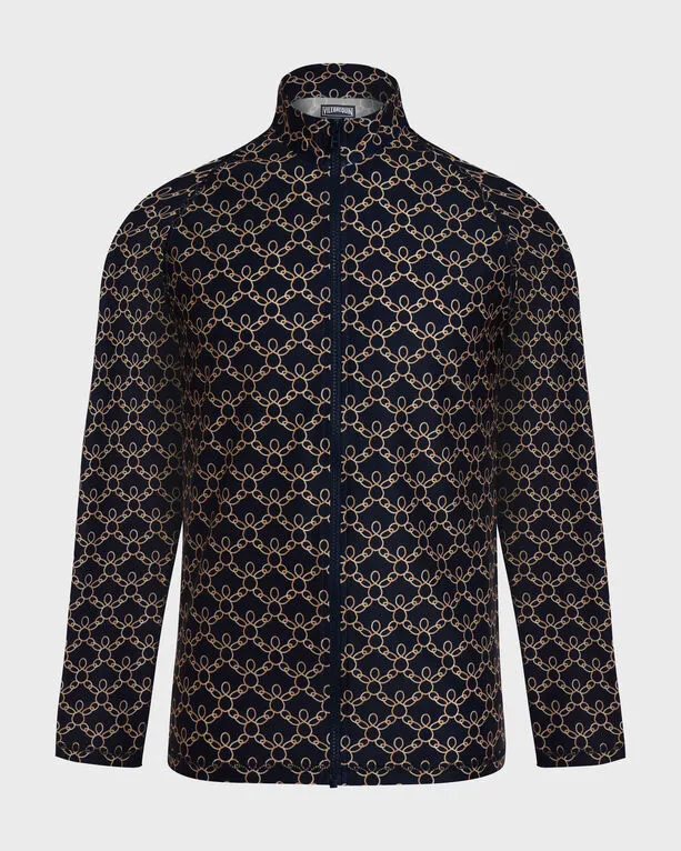 Vilebrequin - Langärmeliger Turtles Chain Rashguard Mit Reißverschluss Für Herren - Rashguard - Rocker-z - Blau - Größe S Vilebrequin - Langärmeliger Turtles Chain Rashguard Mit Reißverschluss Für Herren - Rashguard - Rocker-z - Blau - Größe S