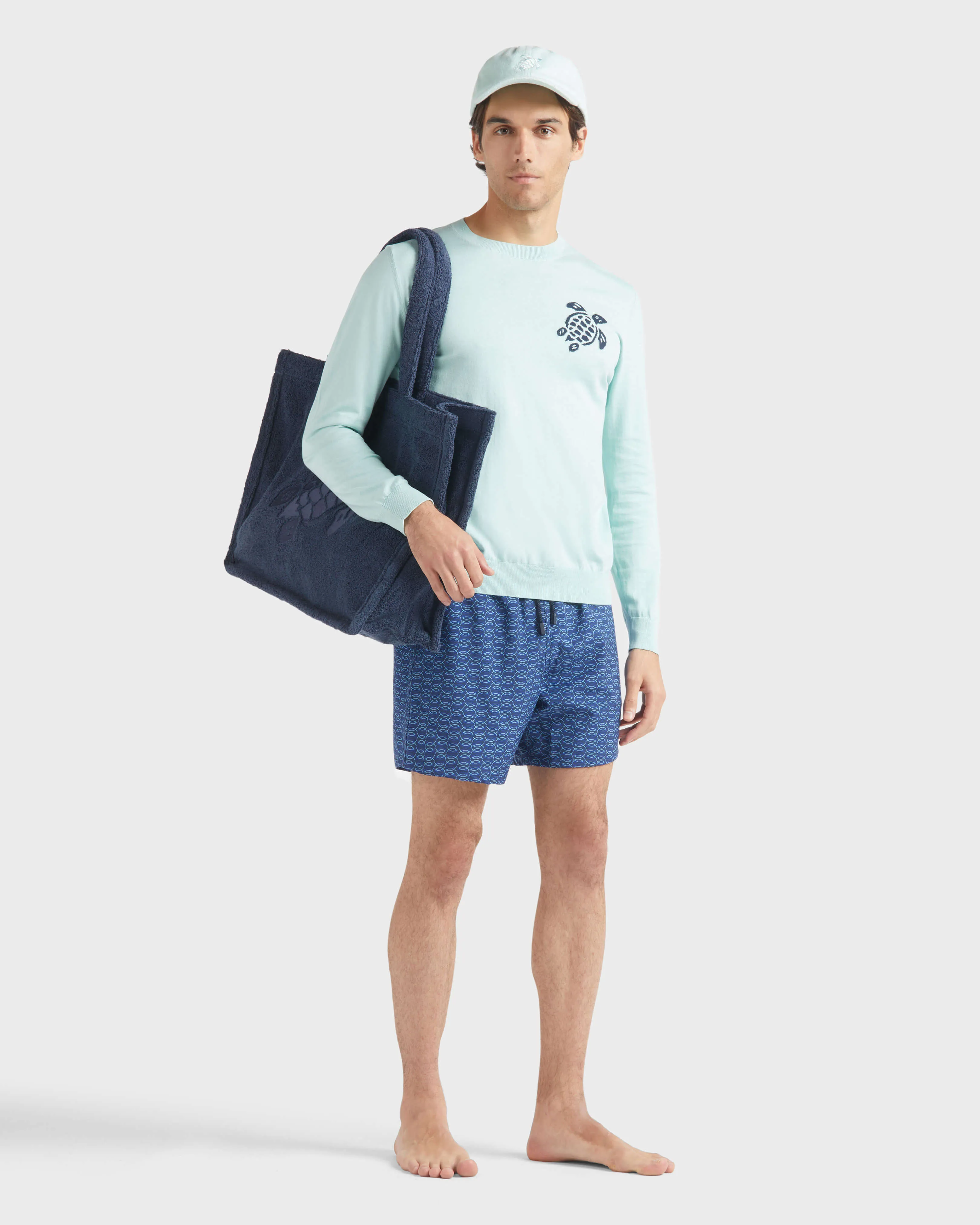 Vilebrequin - Fish Net Badeshorts Aus Wolle Für Herren - Bademode - Moopea - Blau - Größe XXXL – Bild 5