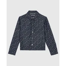 Vilebrequin - Ronde Des Tortues Jacquard Jacke Aus Leichtem Denim Für Herren - Jacke - Leoube - Blau - Größe XL Vilebrequin - Ronde Des Tortues Jacquard Jacke Aus Leichtem Denim Für Herren - Jacke - Leoube - Blau - Größe XL