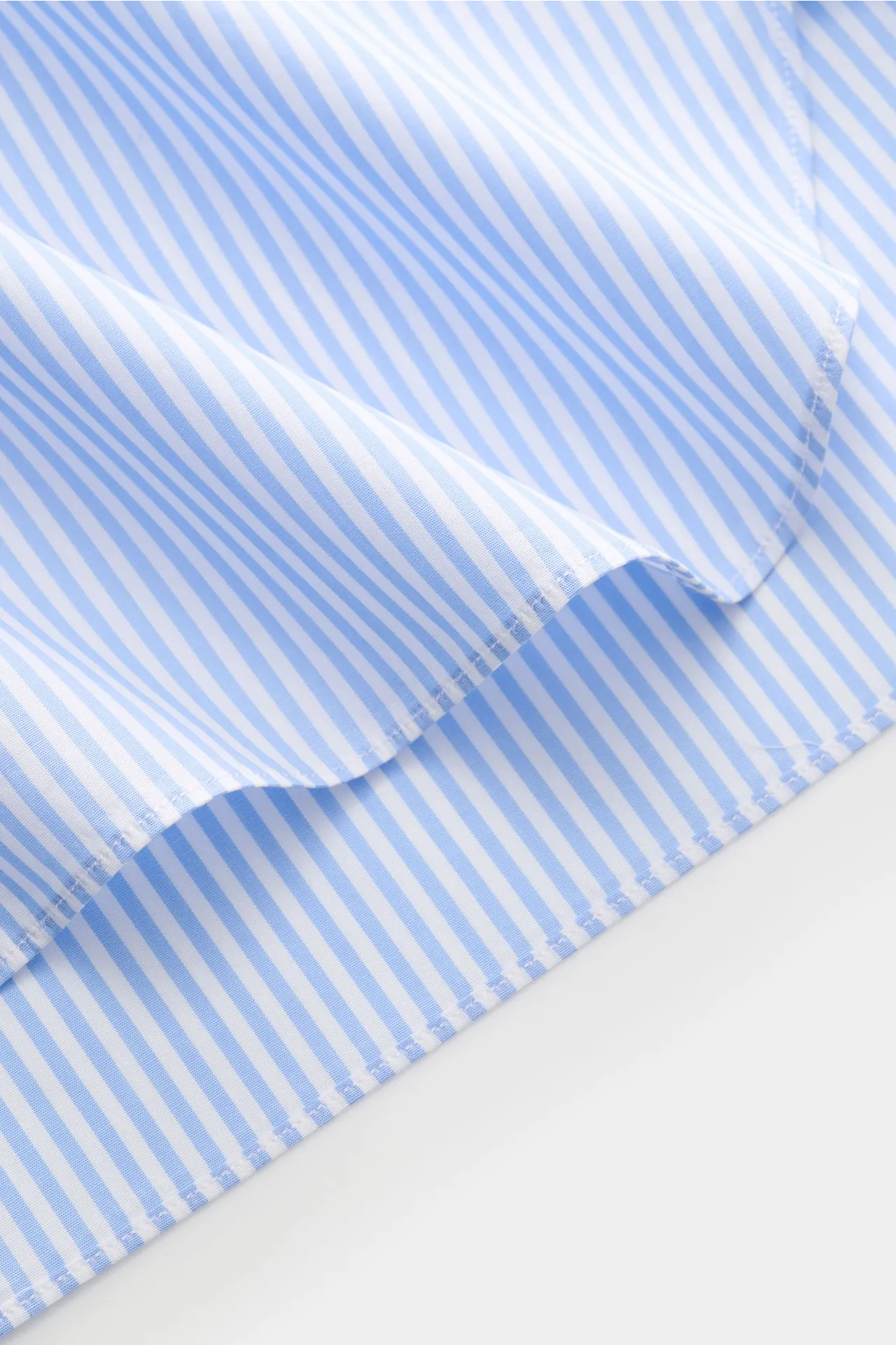 Borrelli - Herren - Business Hemd 'Nando' Haifisch-Kragen hellblau/weiß gestreift – Bild 4
