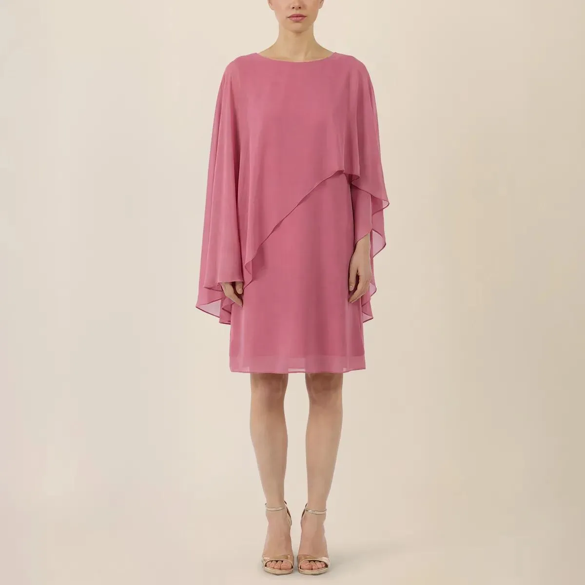 Apart - Chiffonkleid mit Cape - Größe 34 - rosa – Bild 4