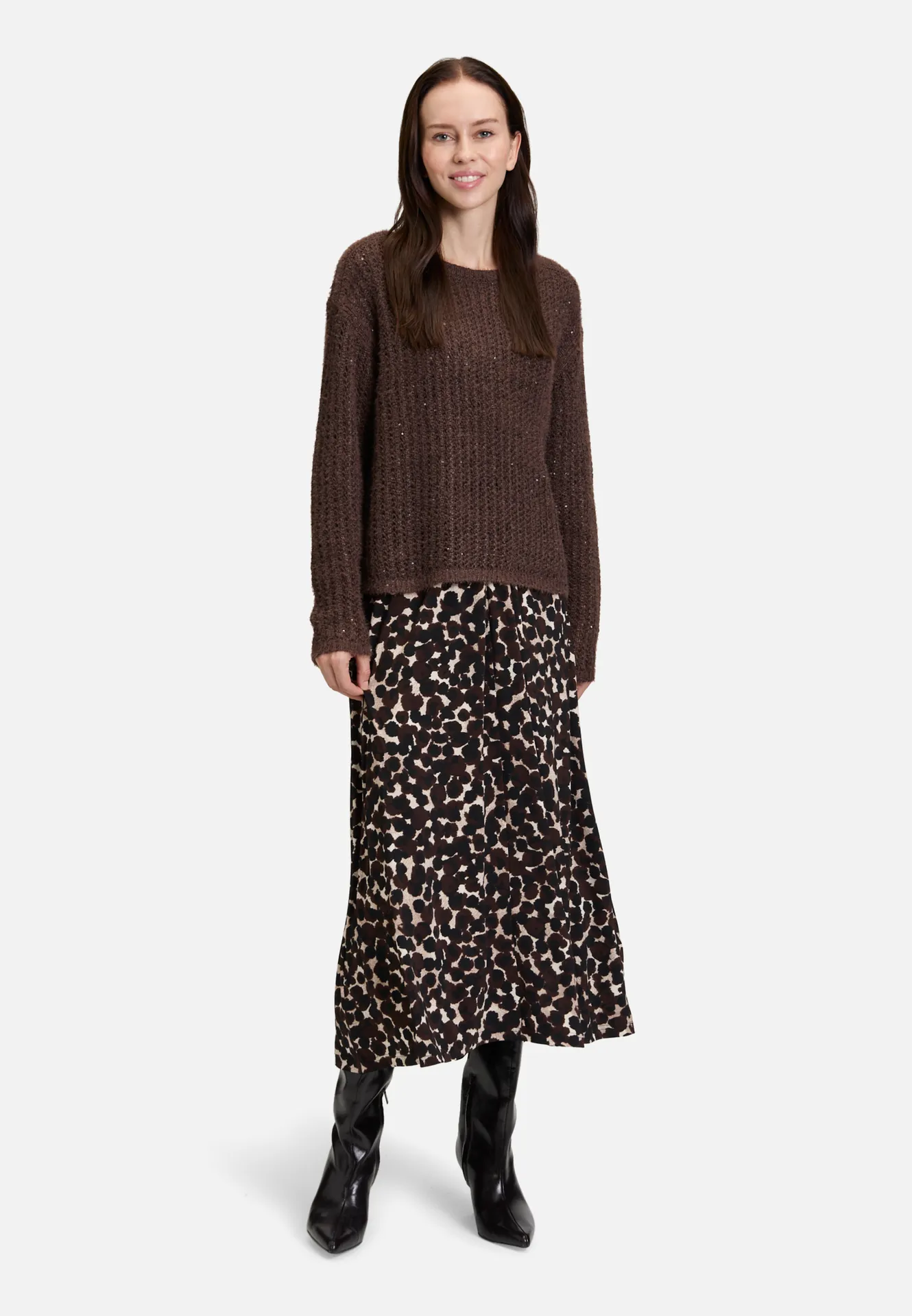 Grobstrick-Pullover mit Pailletten – Bild 2