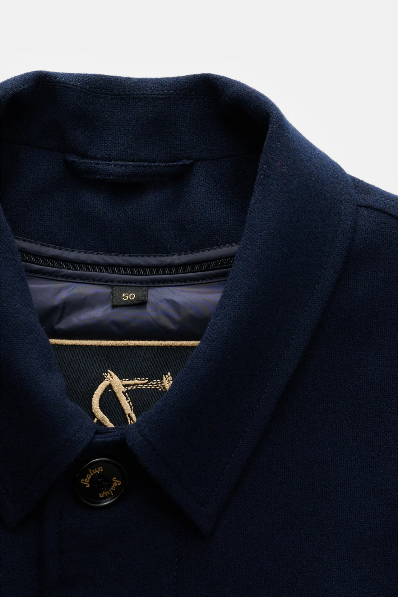 Sealup - Herren - Cashmere Daunenmantel navy – Bild 3