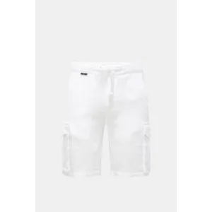 04651/ A trip in a bag - Herren - Leinen Cargo-Bermudas %27Linen Cargo%27 weiss 04651/ A trip in a bag - Herren - Leinen Cargo-Bermudas %27Linen Cargo%27 weiss