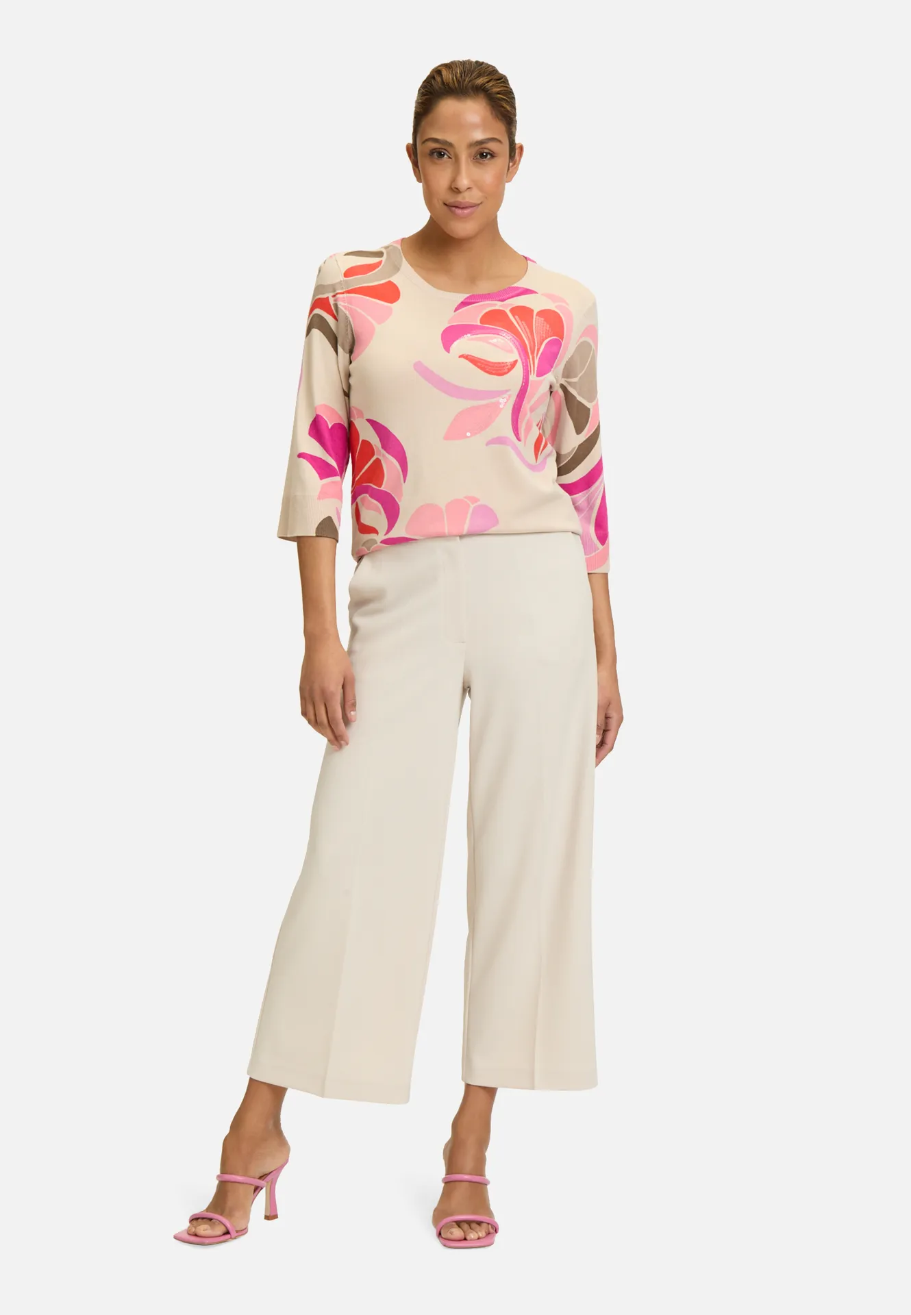 Feinstrickpullover mit Print – Bild 2