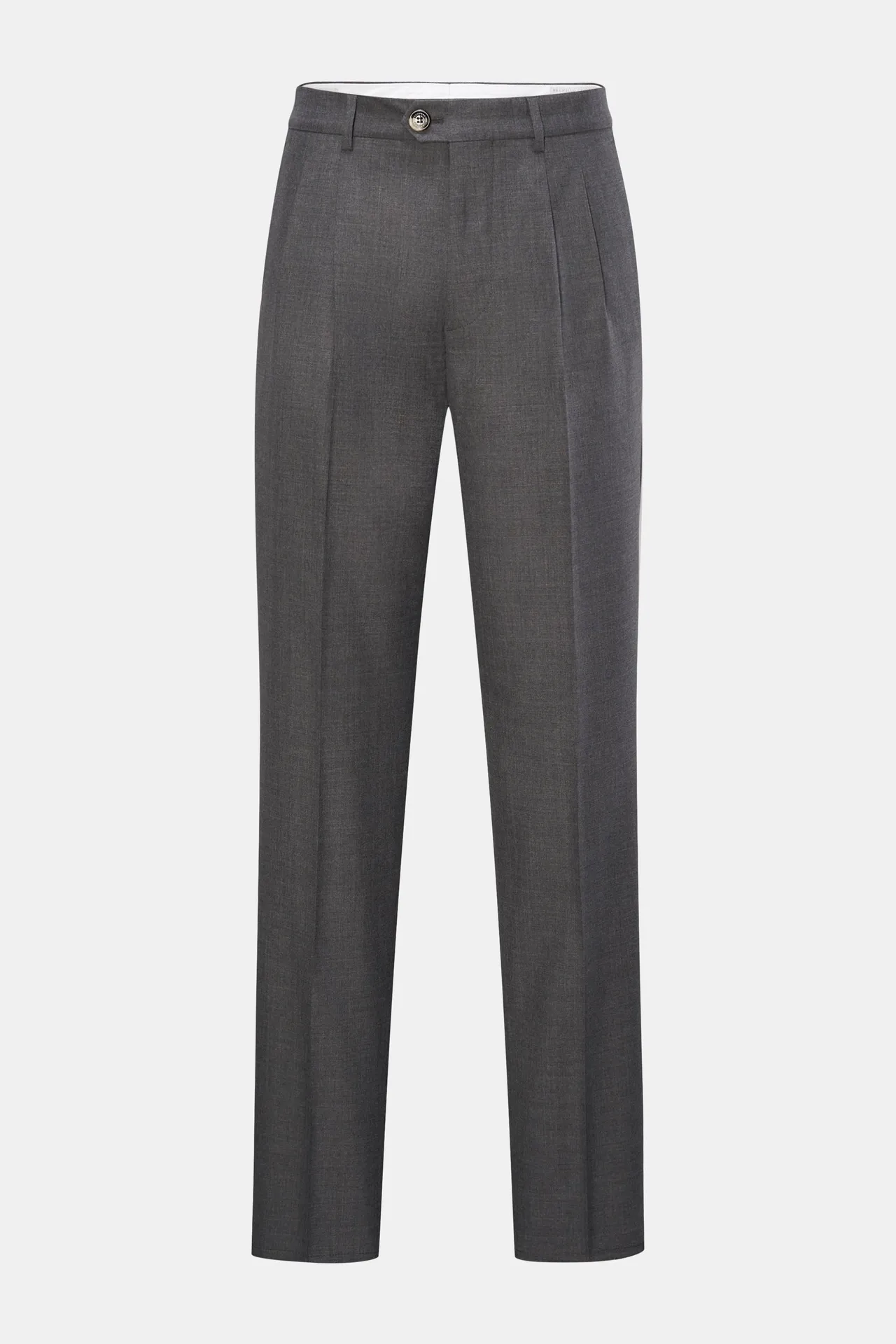 Brunello Cucinelli - Herren - Wollhose %27Leisure Fit%27 dunkelgrau meliert Brunello Cucinelli - Herren - Wollhose %27Leisure Fit%27 dunkelgrau meliert