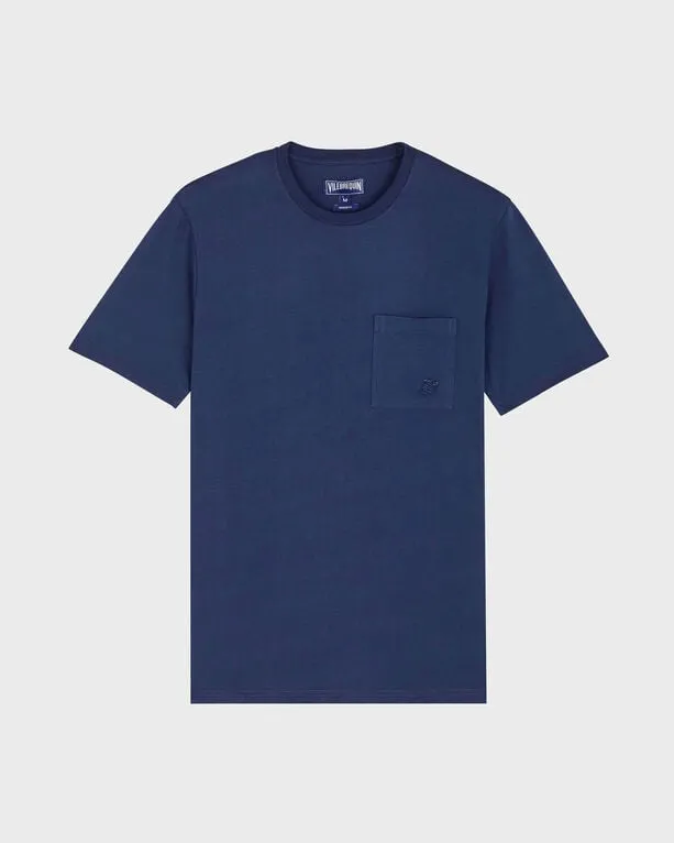 Vilebrequin - Solid T-shirt Aus Bio-baumwolle Für Herren - T-shirt - Titan - Blau - Größe S Vilebrequin - Solid T-shirt Aus Bio-baumwolle Für Herren - T-shirt - Titan - Blau - Größe S