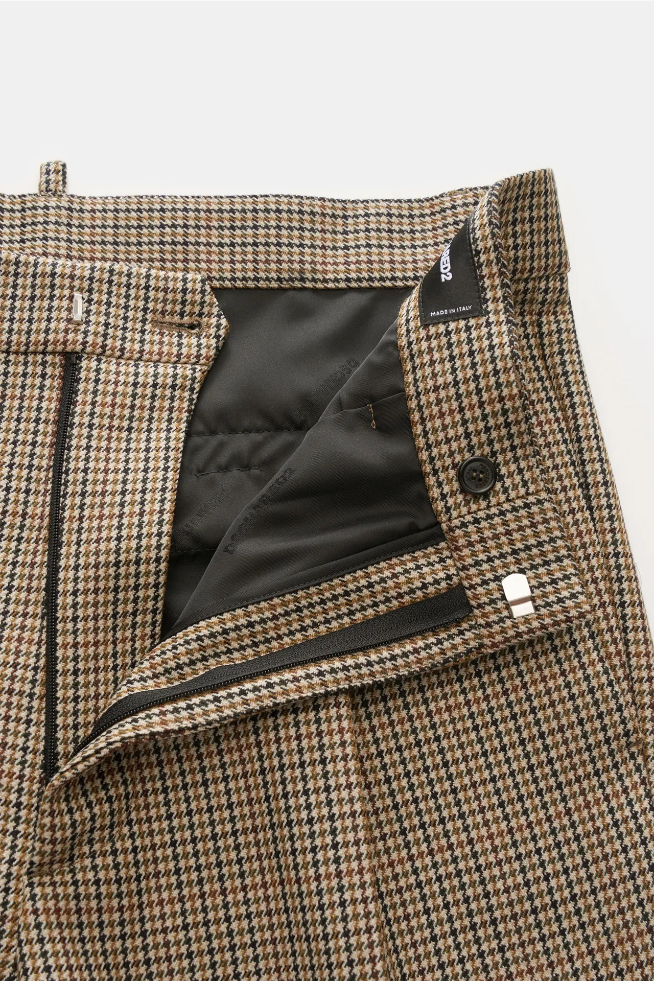 Dsquared2 - Herren - Wollhose beige/braun kariert – Bild 4