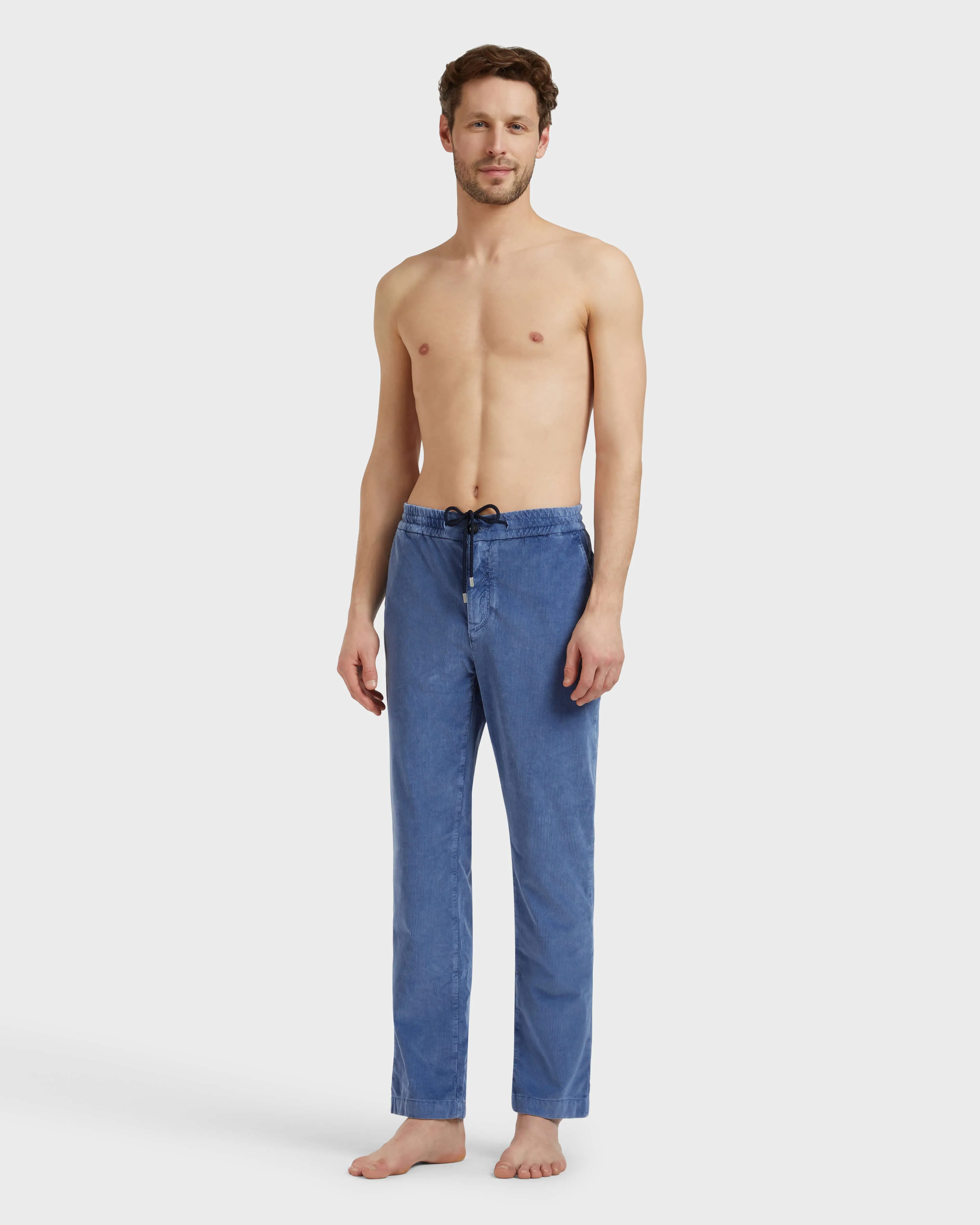 Vilebrequin - Hose Mit Elastikbund Aus Samt Für Herren - Hose - Clemence - Blau - Größe 32 – Bild 3