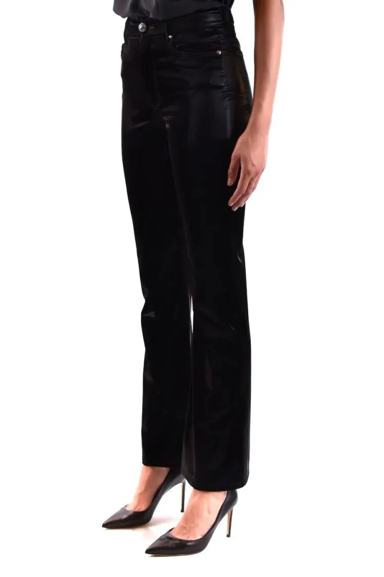Paige - Flared Black Pants With Smooth Finish - Größe 26 - schwarz – Bild 4
