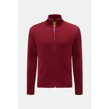 B.F. Knitwear - Herren - Merino Strickjacke dunkelrot B.F. Knitwear - Herren - Merino Strickjacke dunkelrot