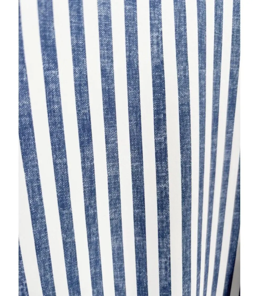 ARCHIVIUM - White Blue Linen Effect Shirt - Größe 41 - blau – Bild 2