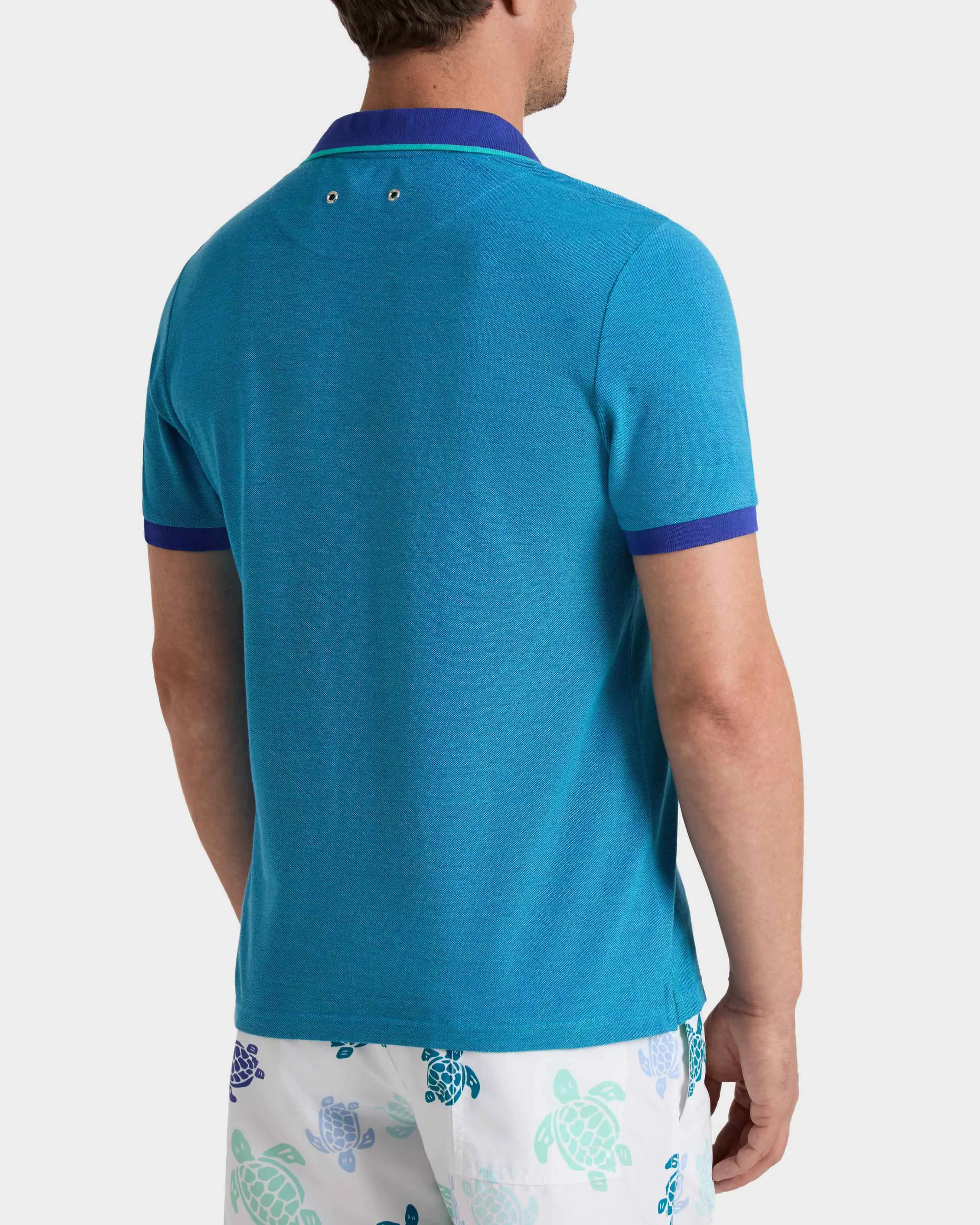 Vilebrequin - Solid Polohemd Aus Baumwolle Für Herren - Polohemd - Palan - Blau - Größe XXXL – Bild 4