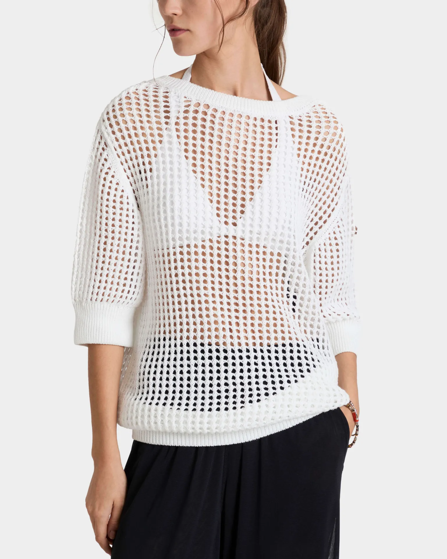 Vilebrequin - Solid Häkelpullover Für Damen - Pullover - Linh - Weiss - Größe L – Bild 3