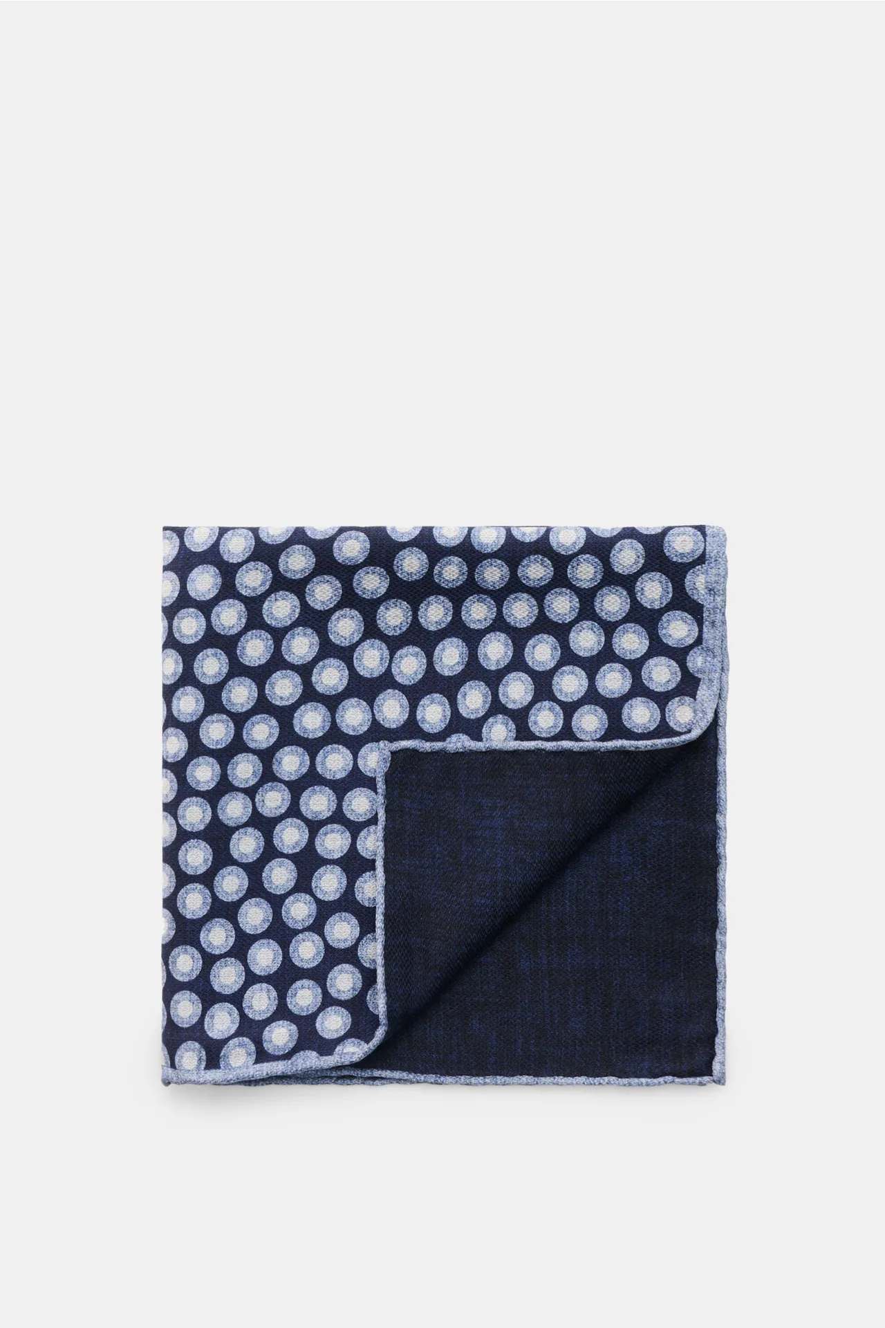 Brunello Cucinelli - Herren - Seiden-Einstecktuch navy/rauchblau gepunktet Brunello Cucinelli - Herren - Seiden-Einstecktuch navy/rauchblau gepunktet