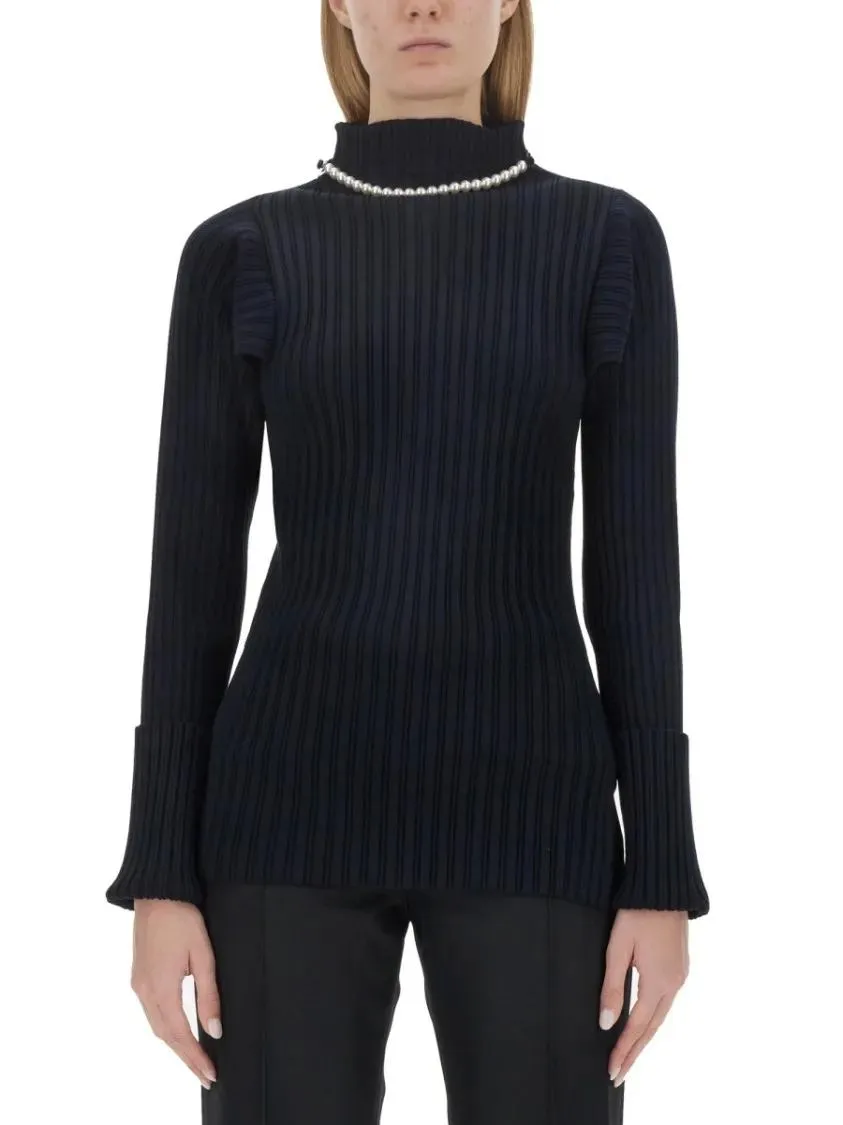 Philosophy Di Lorenzo Serafini - Ribbed Stretch Knit Top - Größe 40 - blau Philosophy Di Lorenzo Serafini - Ribbed Stretch Knit Top - Größe 40 - blau