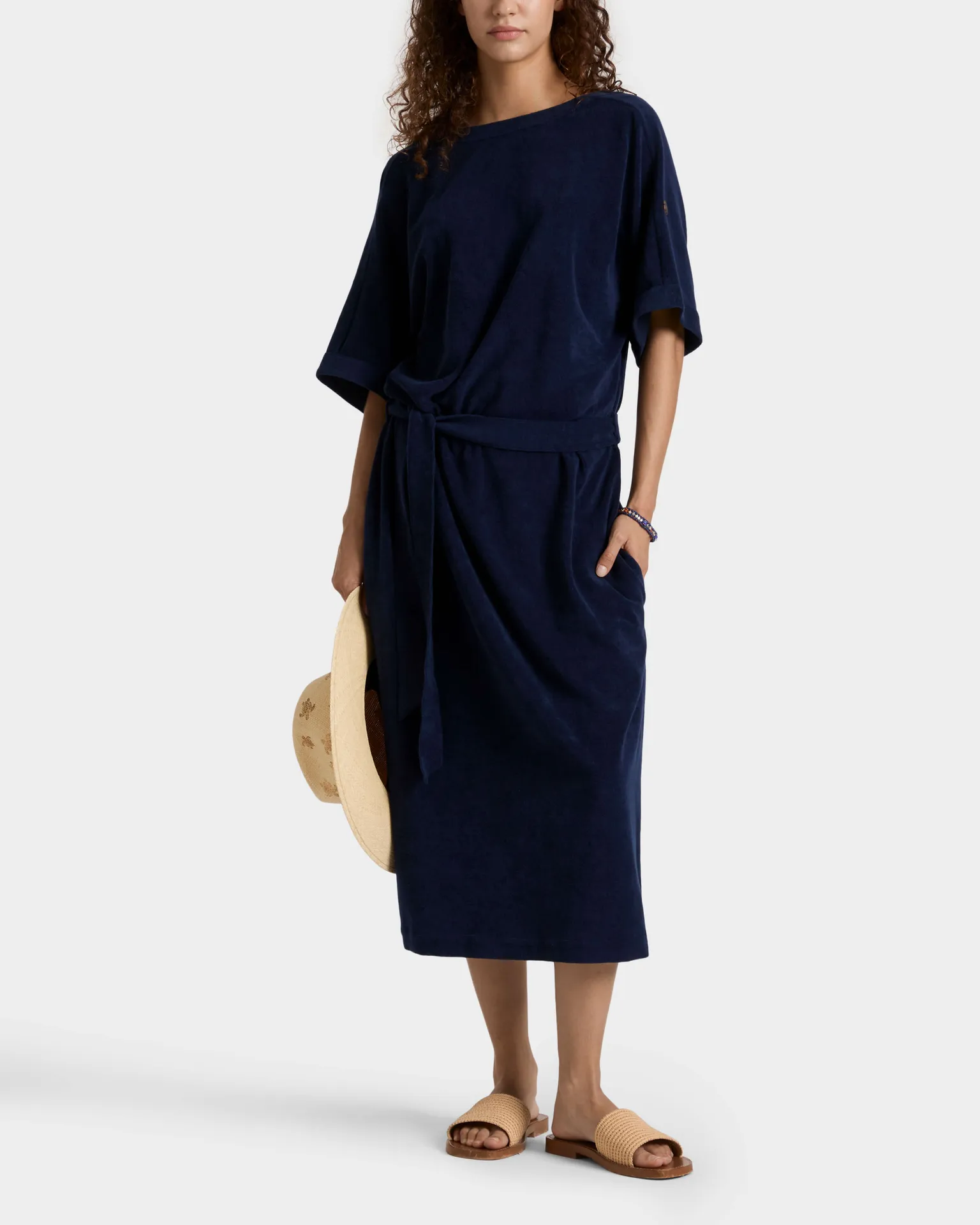 Vilebrequin - Solid Frottee-kaftan Zum Wenden Für Damen - Kleid - Leyla - Blau - Größe XL – Bild 3