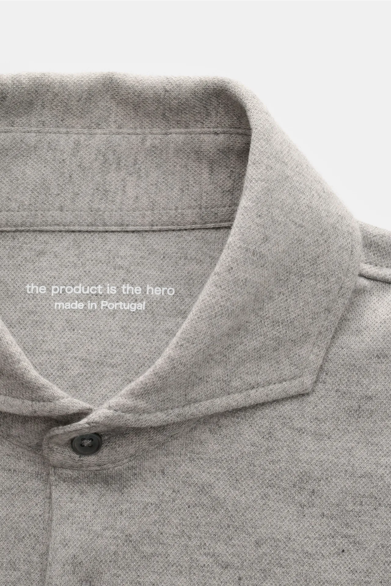 The Product is the Hero - Herren - Longsleeve-Poloshirt grau meliert – Bild 2
