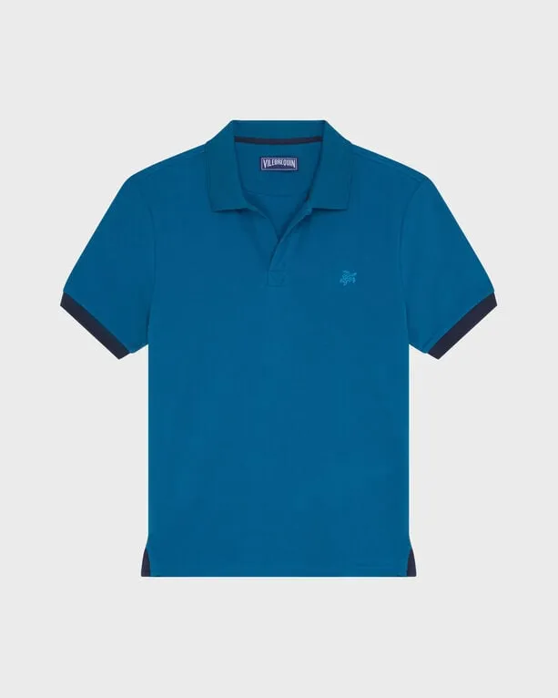 Vilebrequin - Solid Polohemd Aus Baumwolle Für Herren - Polohemd - Palatin - Blau - Größe L Vilebrequin - Solid Polohemd Aus Baumwolle Für Herren - Polohemd - Palatin - Blau - Größe L