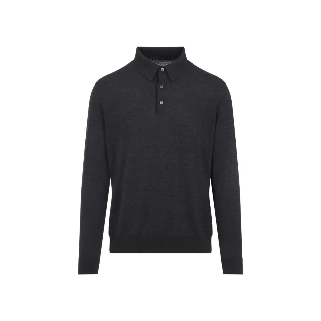 Kiton - Classic Black Polo T-Shirt With Buttoned Placket - Größe XL - grau Kiton - Classic Black Polo T-Shirt With Buttoned Placket - Größe XL - grau