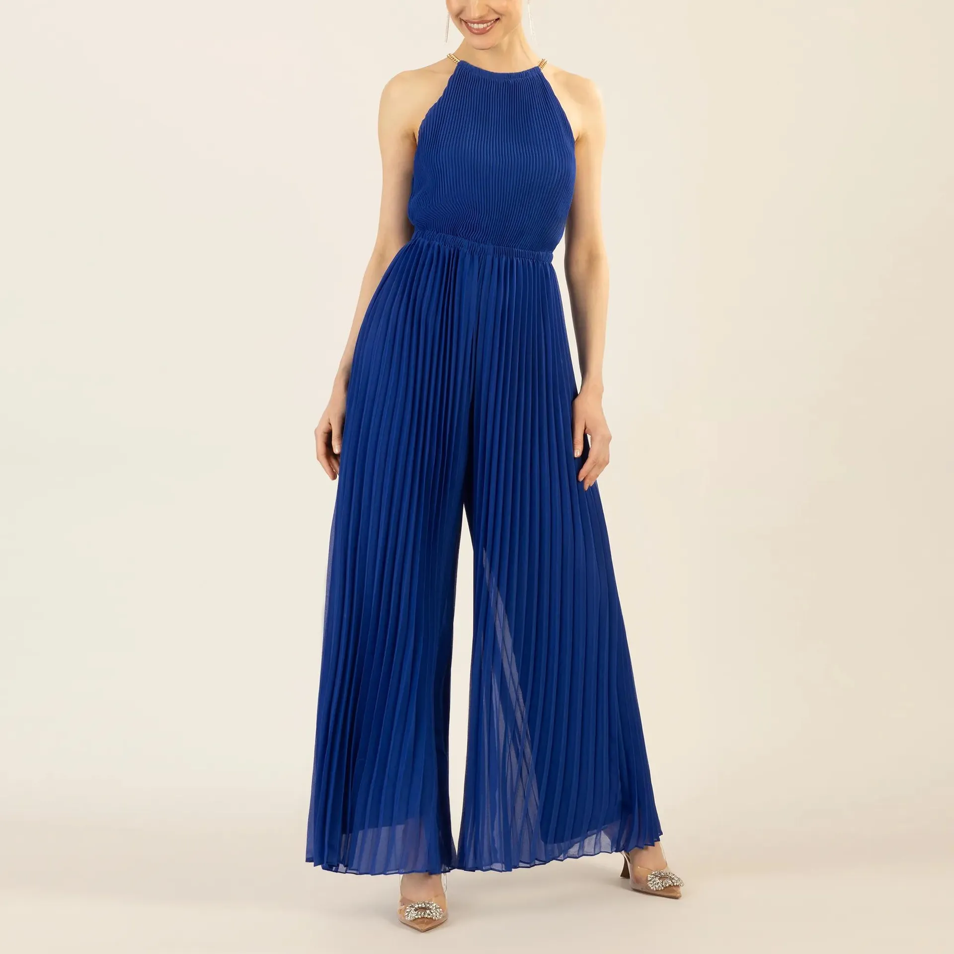 Apart - Plisseeoverall - Größe 42 - blau – Bild 4