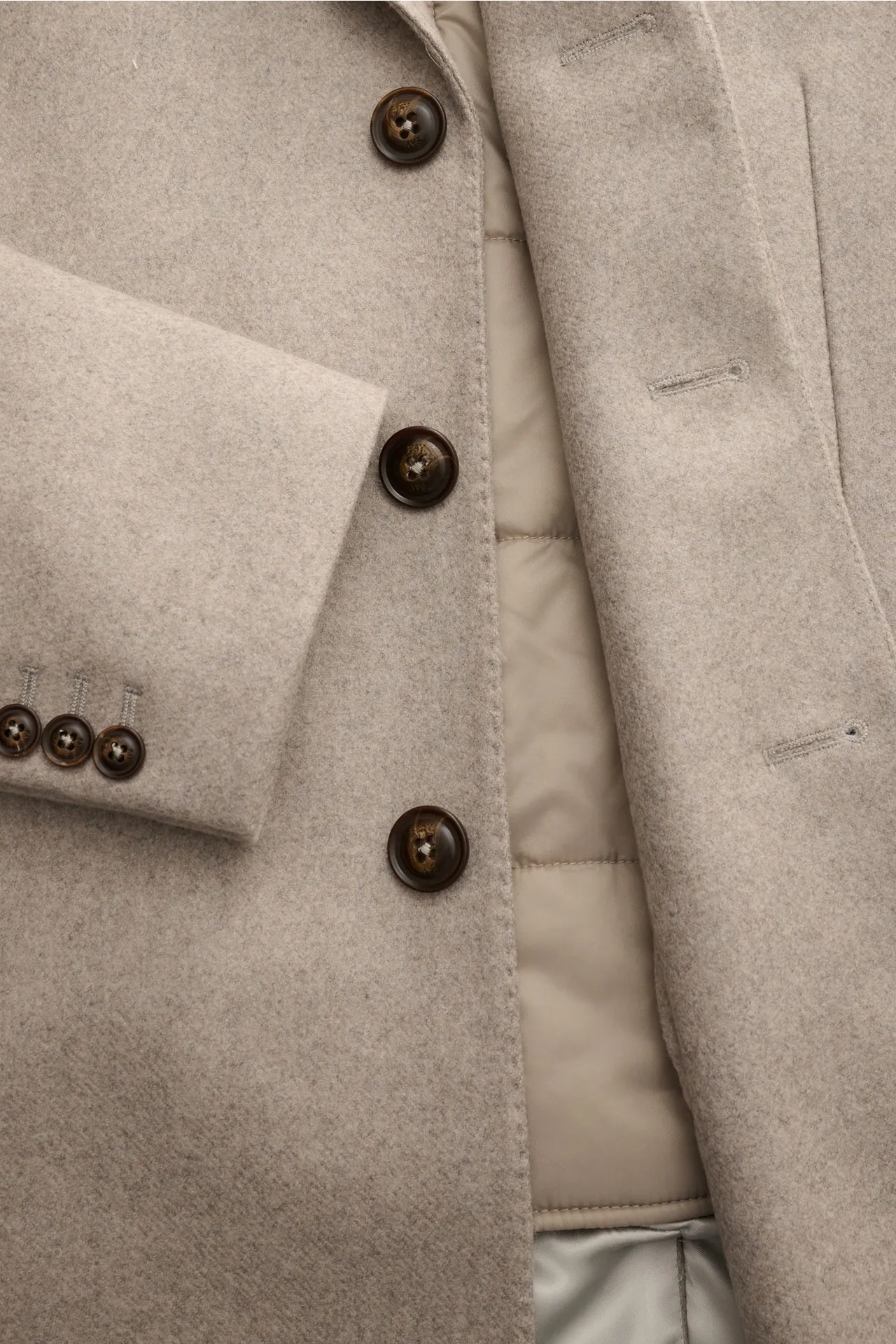 Fay - Herren - Mantel 'Double Coat' mit Weste beige – Bild 5